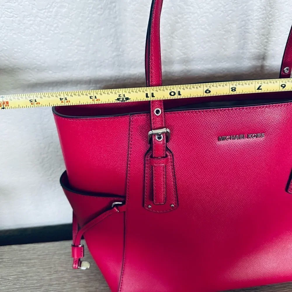 NWOT Michael Kors Pink Raspberry Voyager Tote Shoulder Bag Purse